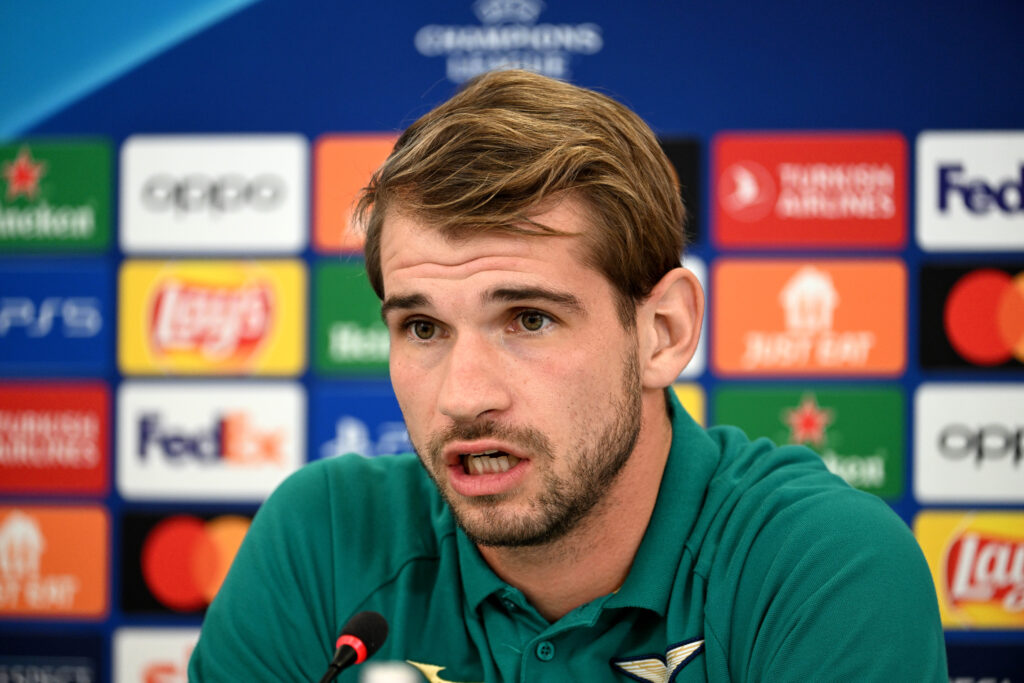 SS Lazio Training Session And Press Conference - UEFA Champions League 2023/24