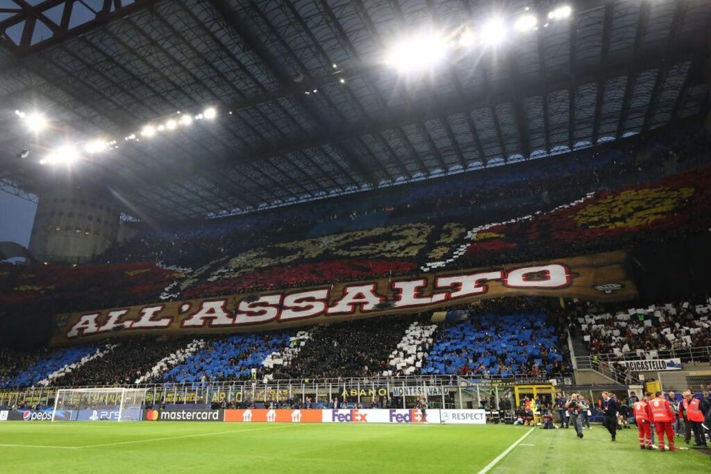 inter curva semifinale champions milan